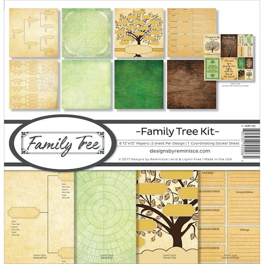 Reminisce Collection Kit 12&#x22;X12&#x22;-Family Tree